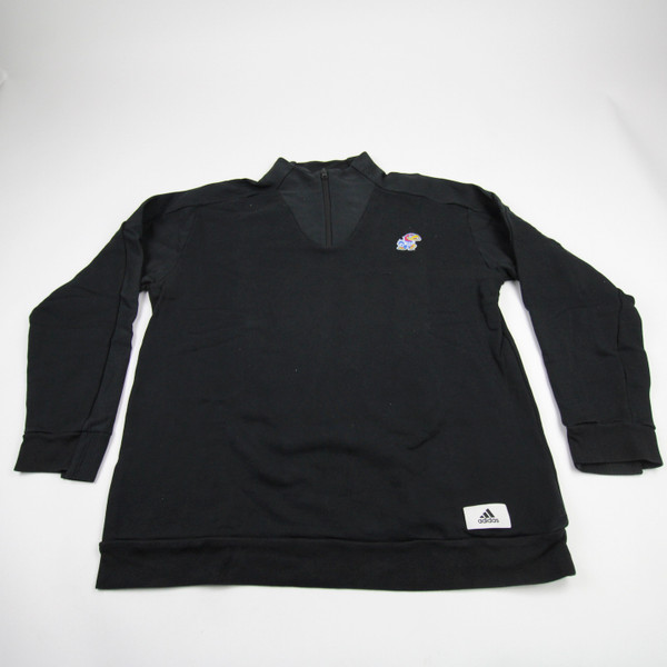 Kansas Jayhawks adidas Pullover Men's Black Used XLT TOPS-177320