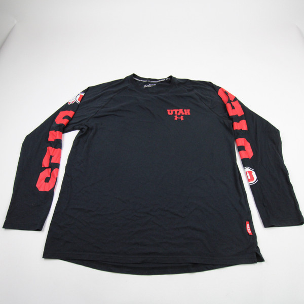 Utah Utes Under Armour Long Sleeve Shirt Men's Black Used XXL TOPS-177904