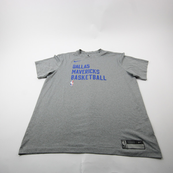 Dallas Mavericks Nike NBA Authentics Dri-Fit Short Sleeve Shirt Men's Used XLT TOPS-178225