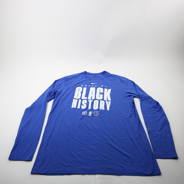 Dallas Mavericks Nike NBA Authentics Dri-Fit Long Sleeve Shirt Men's Used XLT TOPS-178171