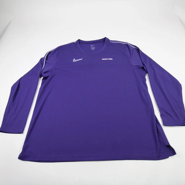 TCU Horned Frogs Nike Long Sleeve Shirt Men's Purple Used 3XL TOPS-178091