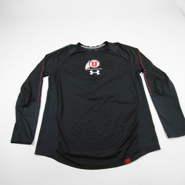 Utah Utes Under Armour Long Sleeve Shirt Men's Black Used L TOPS-177907