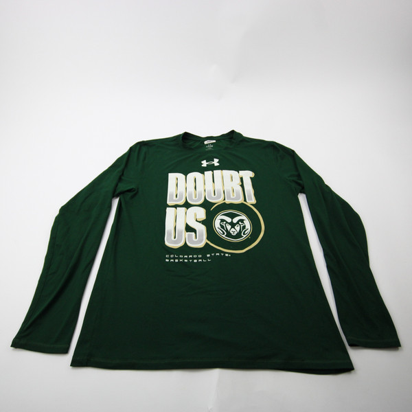 CSU Rams Under Armour Long Sleeve Shirt Men's Dark Green Used S TOPS-178444