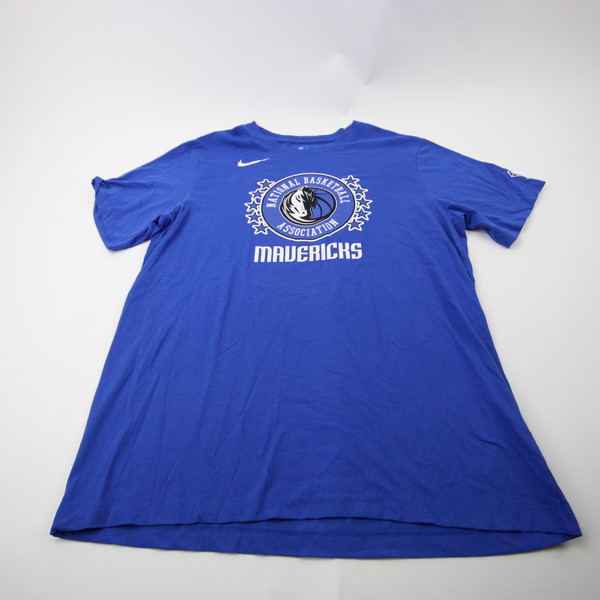 Dallas Mavericks Nike NBA Authentics Dri-Fit Short Sleeve Shirt Men's Used XLT TOPS-178378