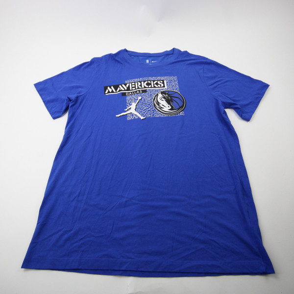Dallas Mavericks Nike NBA Authentics Dri-Fit Short Sleeve Shirt Men's Used XLT TOPS-178379