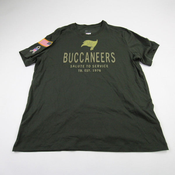 Tampa Bay Buccaneers Nike NFL On Field Short Sleeve Shirt Men's Olive Used XL TOPS-182392