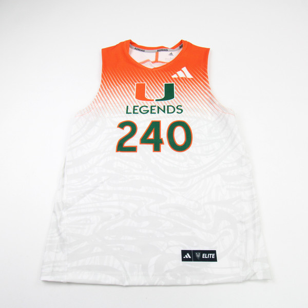 Miami Hurricanes adidas Compression Top Men's White New without Tags L TOPS-178578