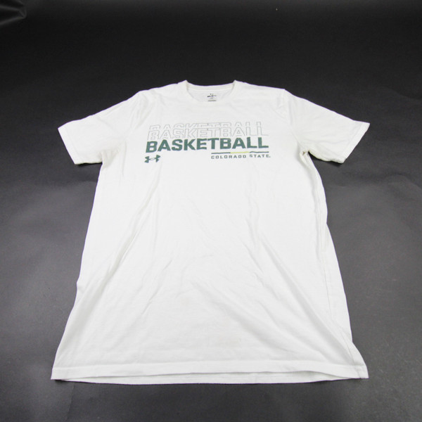 CSU Rams Under Armour Short Sleeve Shirt Men's White Used M TOPS-178479