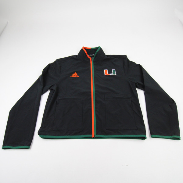 Miami Hurricanes adidas Jacket Women's Black New without Tags M TOPS-178747