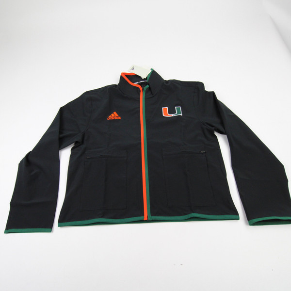 Miami Hurricanes adidas Jacket Women's Black New with Tags Multiple Sizes TOPS-178756