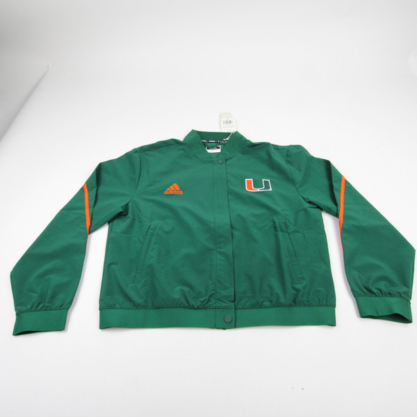 Miami Hurricanes adidas Jacket Women's Green New with Tags XL TOPS-178709