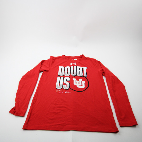 Utah Utes Under Armour Long Sleeve Shirt Women's Red Used S TOPS-179010
