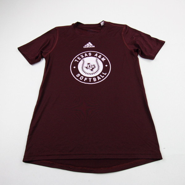Texas A&M Aggies adidas Short Sleeve Shirt Women's Maroon Used XS TOPS-179878