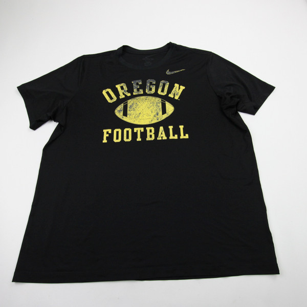 Oregon Ducks Nike Short Sleeve Shirt Men's Black Used 2XLT TOPS-179456