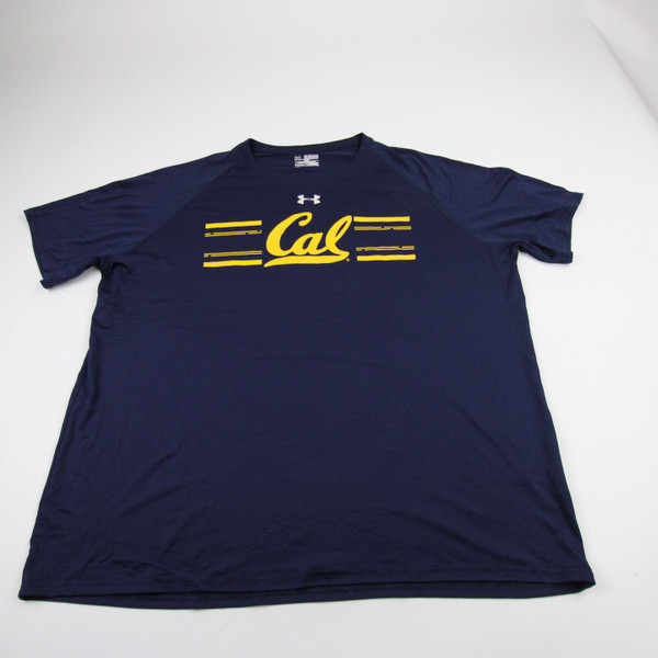 California Golden Bears Under Armour Short Sleeve Shirt Men's Navy Used 3XL TOPS-179996