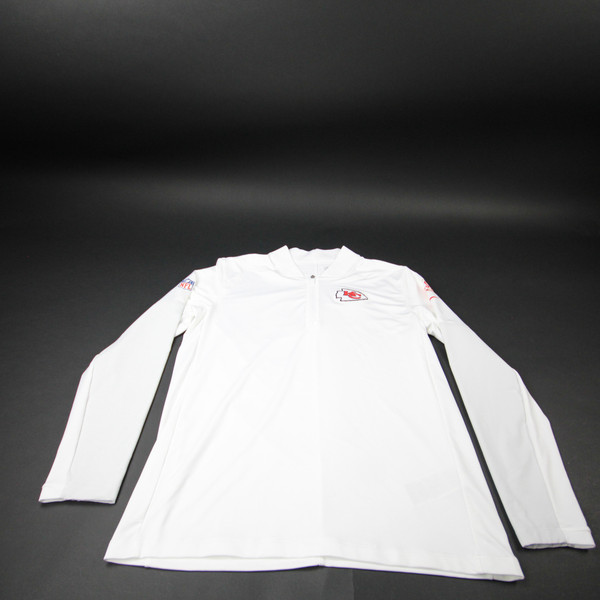 Kansas City Chiefs Nike NFL On Field Dri-Fit Pullover Men's White Used L TOPS-180198