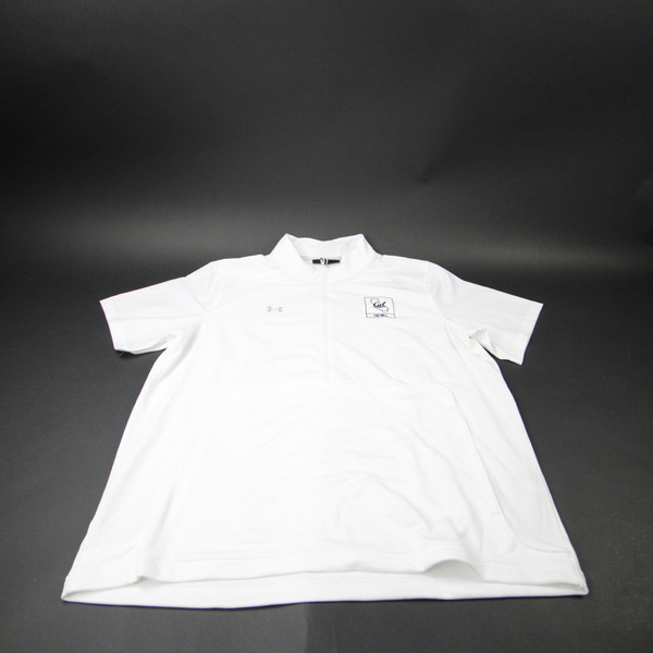 California Golden Bears Under Armour Pullover Men's White Used 3XL TOPS-179962