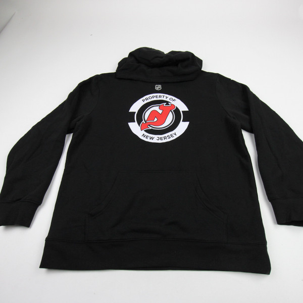 New Jersey Devils Fanatics NHL Pro Authentics Sweatshirt Men's Black Used L TOPS-180287