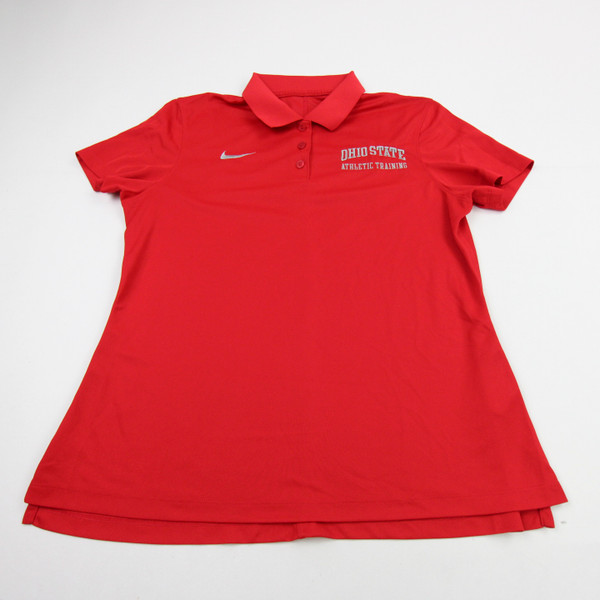 Ohio State Buckeyes Nike Dri-Fit Polo Women's Red Used M TOPS-179731