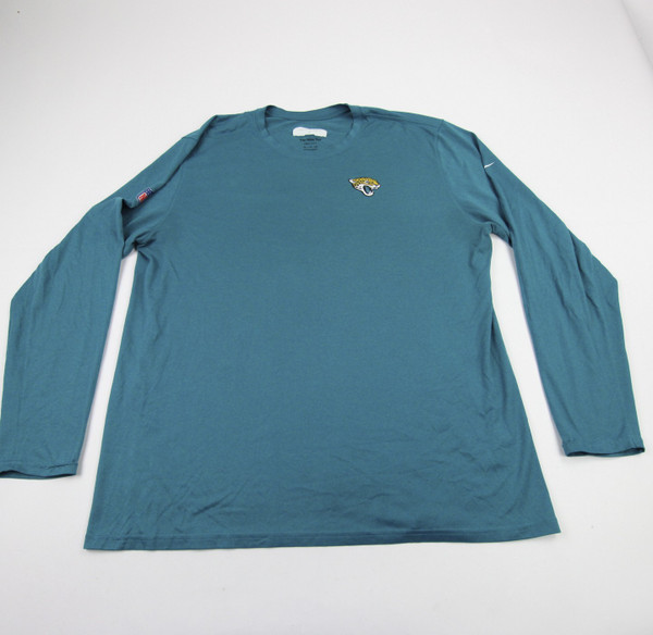 Jacksonville Jaguars Nike NFL On Field Long Sleeve Shirt Men's Teal Used XXL TOPS-180075