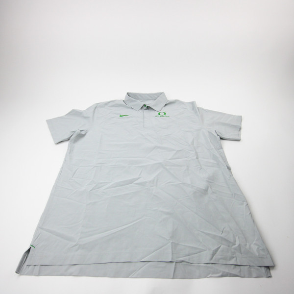 Oregon Ducks Nike Dri-Fit Polo Men's Gray Used 2XLT TOPS-180603