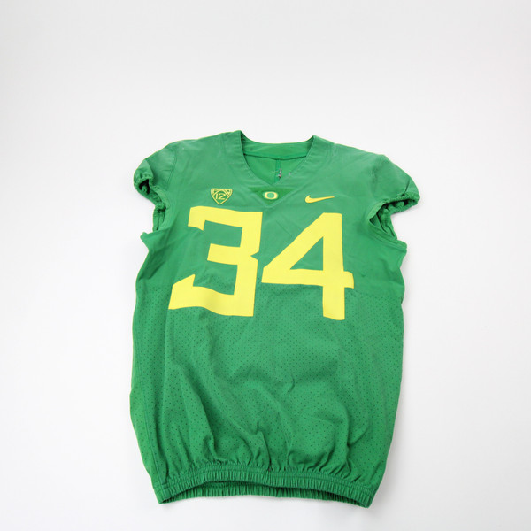 Oregon Ducks Nike Team Game Jersey - Football Men's Green Used 42 JRSY-011586