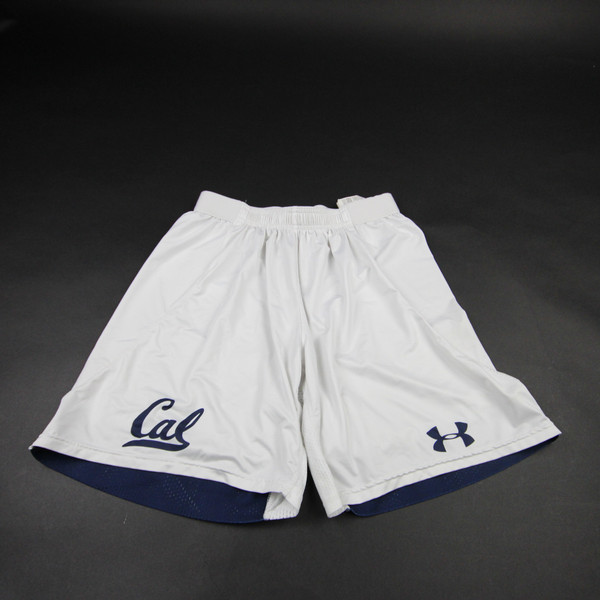 California Golden Bears Under Armour Practice Shorts Men's White Used M SHOR-039347