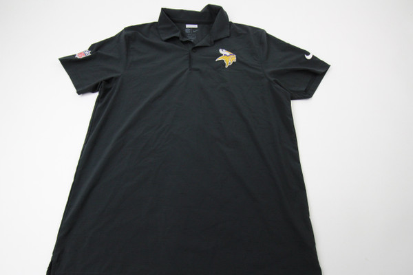Minnesota Vikings Nike NFL On Field Polo Men's Black Used M TOPS-181473