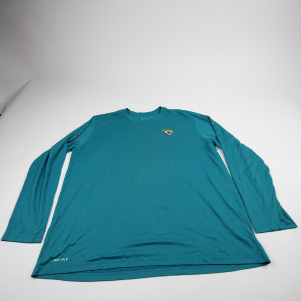Jacksonville Jaguars Nike NFL On Field Long Sleeve Shirt Men's Teal Used XXL TOPS-181464