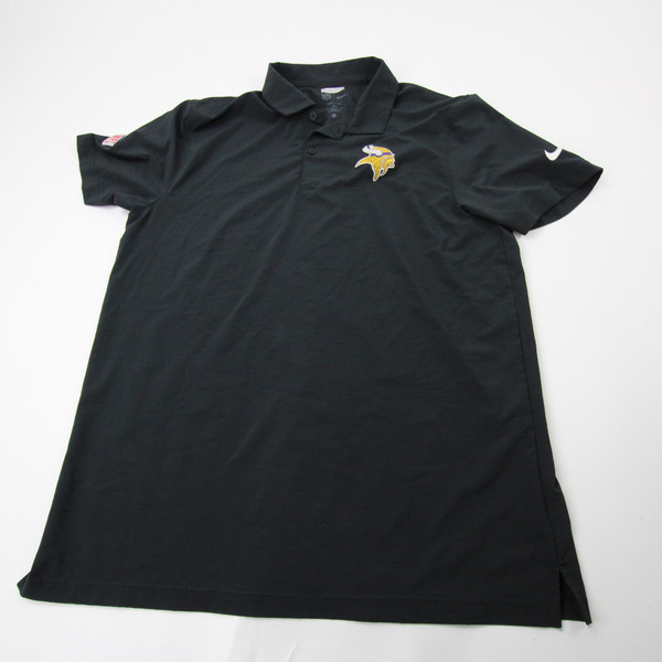 Minnesota Vikings Nike NFL On Field Polo Men's Black Used L TOPS-181453