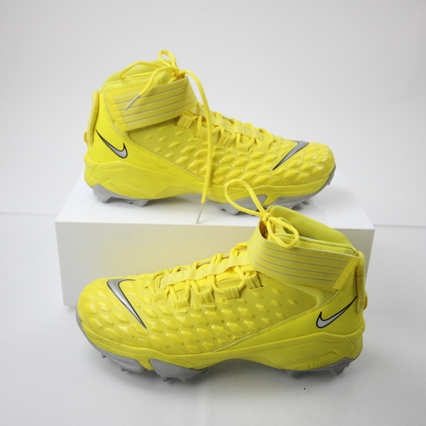 Oregon Ducks Nike Force Savage Football Cleat Men's Yellow Used 14 CLEA-017601