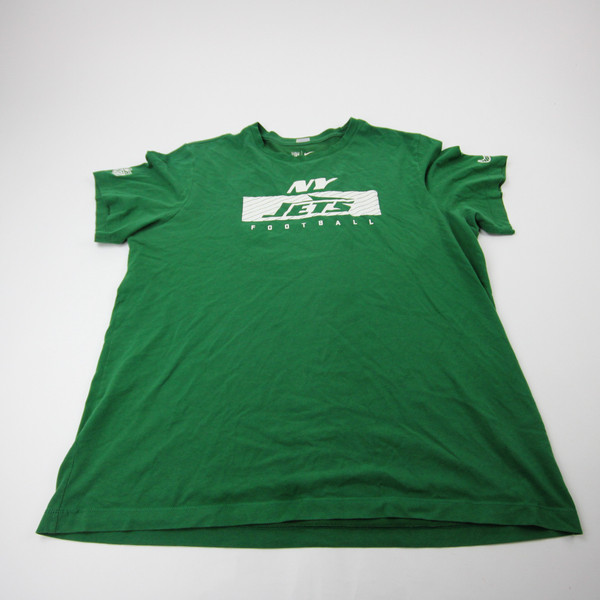 New York Jets Nike NFL On Field Dri-Fit Short Sleeve Shirt Men's Green Used XXL TOPS-183118