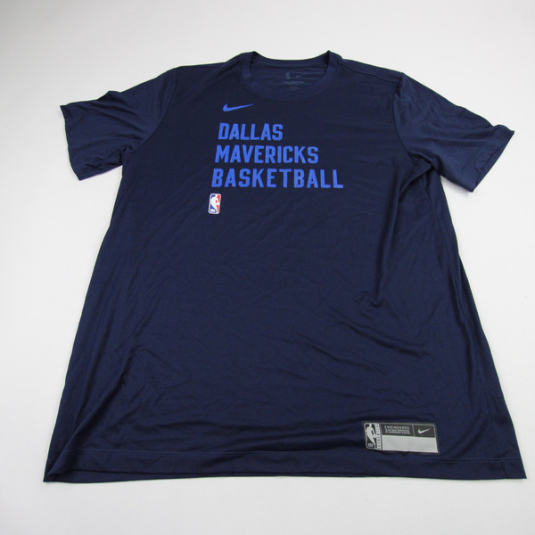 Dallas Mavericks Nike NBA Authentics Short Sleeve Shirt Men's Navy Used XLT TOPS-183320