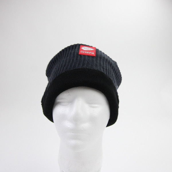 Kansas City Chiefs New Era Winter Hat Men's Dark Gray Used LXL HATS-017253