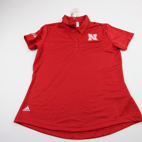 Nebraska Cornhuskers adidas Polo Women's Red New with Tags S TOPS-183272