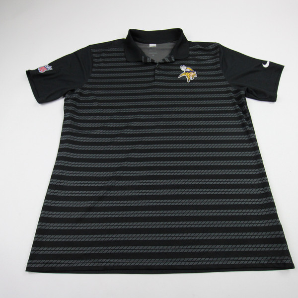 Minnesota Vikings Nike NFL On Field Polo Men's Black Used L TOPS-183451