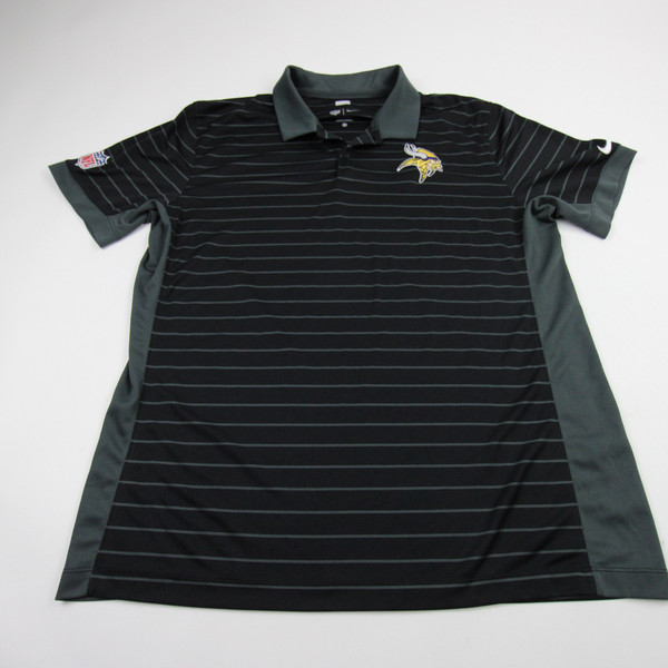 Minnesota Vikings Nike NFL On Field Polo Men's Black Used L TOPS-183464