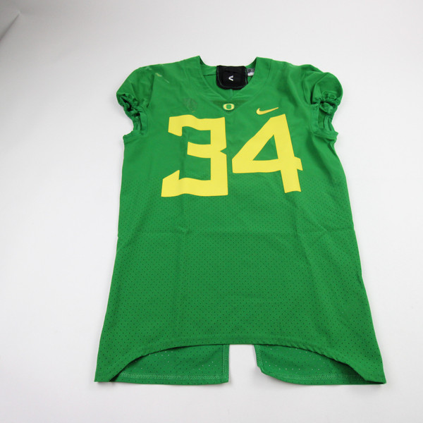 Oregon Ducks Nike Game Jersey - Football Men's Green Used 42 JRSY-011797
