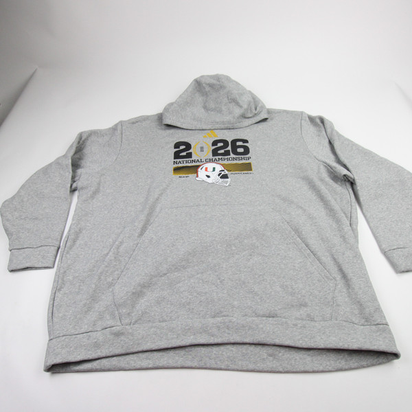Miami Hurricanes adidas Sweatshirt Men's Gray New without Tags 4XL TOPS-183562