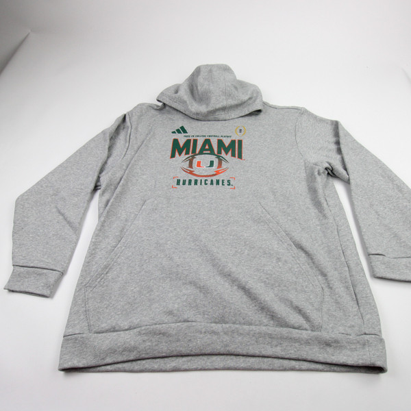 Miami Hurricanes adidas Sweatshirt Men's Gray New without Tags XXL TOPS-183583