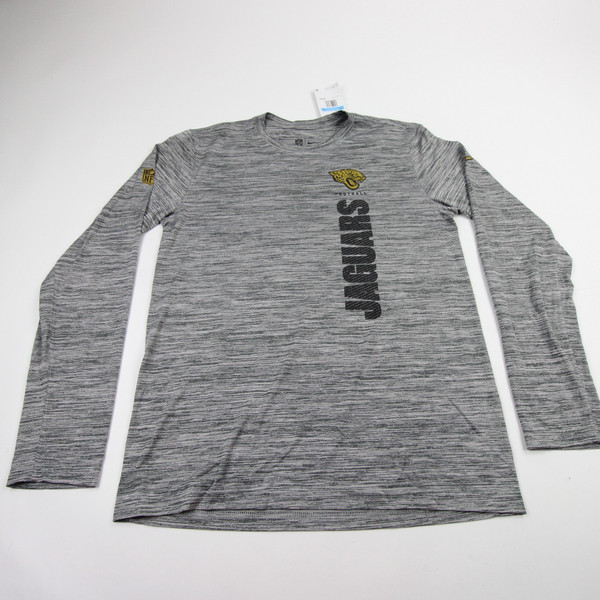 Jacksonville Jaguars Nike Dri-Fit Long Sleeve Shirt Men's Gray New with Tags M TOPS-183788
