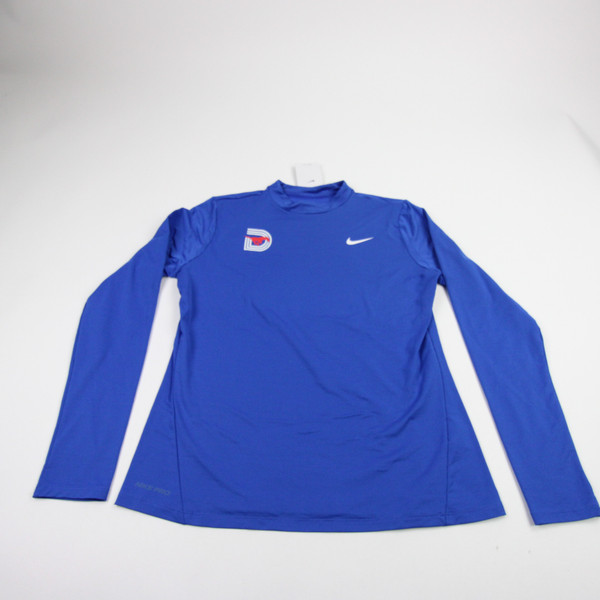 SMU Mustangs Nike Pro Long Sleeve Shirt Women's Blue New with Tags L TOPS-183598
