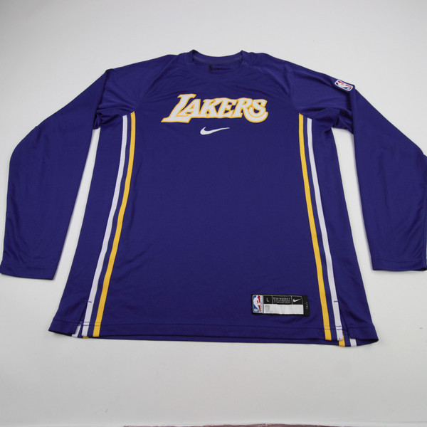 Los Angeles Lakers Nike NBA Authentics Dri-Fit Long Sleeve Shirt Men's Used LT TOPS-184501