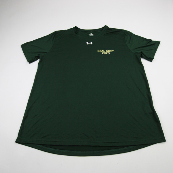 CSU Rams Under Armour Short Sleeve Shirt Men's Green Used Multiple Sizes TOPS-184516