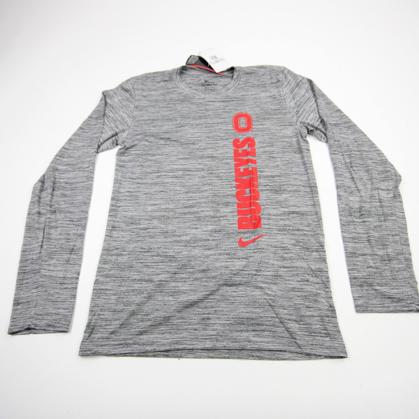 Ohio State Buckeyes Nike Nike Tee Long Sleeve Shirt Men's Gray New with Tags XS TOPS-184684
