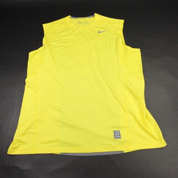 Nike Pro Combat Sleeveless Shirt Men's Yellow New without Tags XXL TOPS-184625