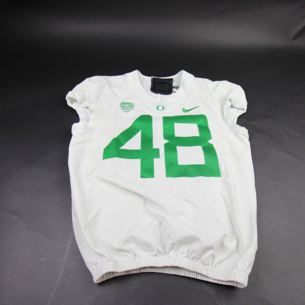 Oregon Ducks Nike Game Jersey - Football Men's White Used 44 JRSY-011974