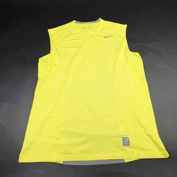 Nike Pro Combat Sleeveless Shirt Men's Yellow Used Multiple Sizes TOPS-185583