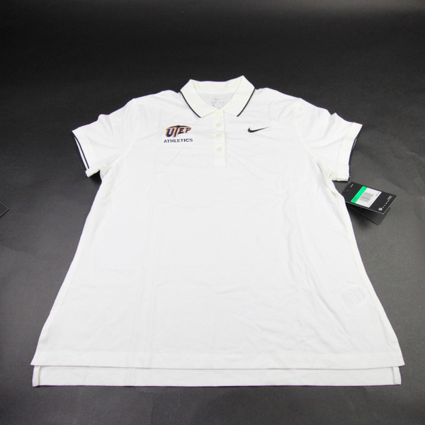 UTEP Miners Nike Dri-Fit Polo Women's White New with Tags XL TOPS-185221