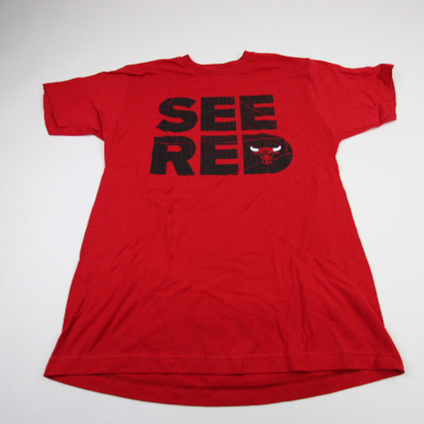 Chicago Bulls Tultex Short Sleeve Shirt Men's Red Used L TOPS-185868